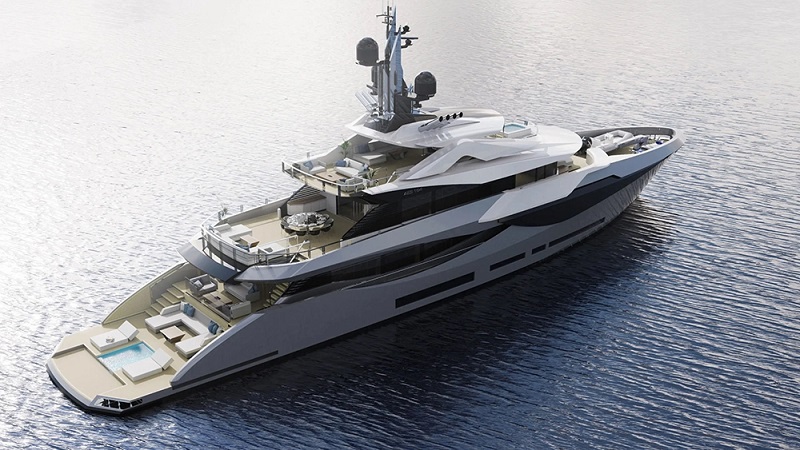 This New 164-Foot Superyacht Concept Has a Swimming Pool at Both Ends