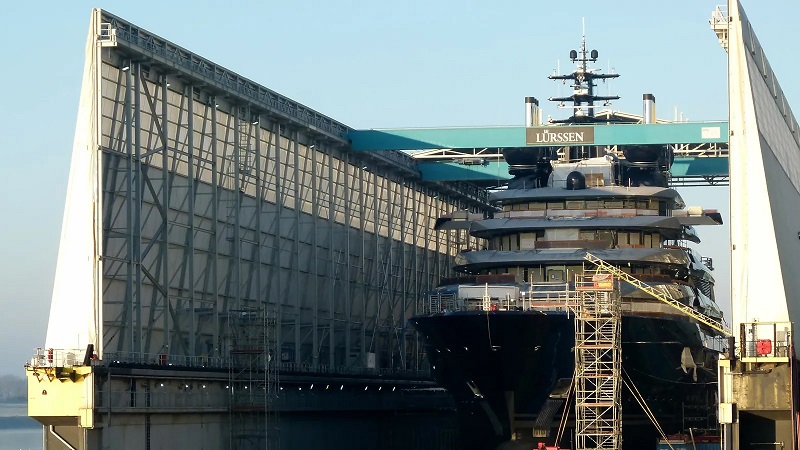 145m Lürssen superyacht Project Luminance nears completion