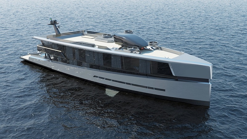 Forget a Pilot House. This 160-Foot Superyacht Concept Can Be Helmed by a VTOL Aircraft Hovering Above.