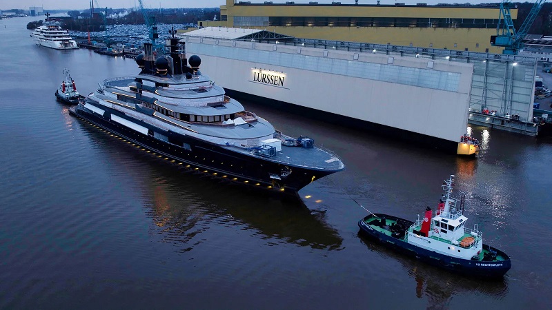 Watch: 145m Lürssen superyacht Project Luminance launched