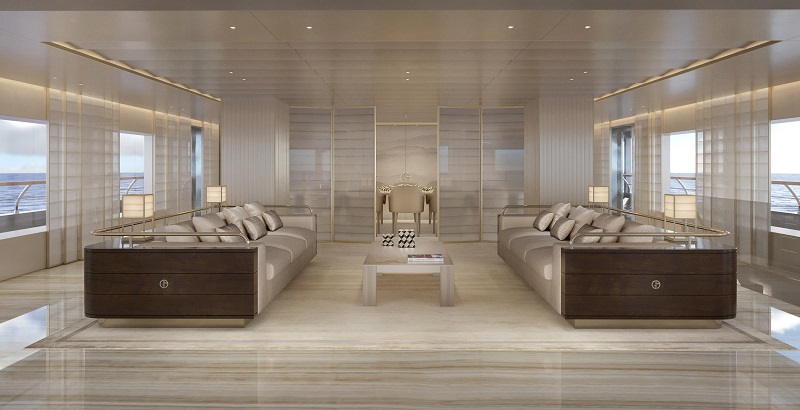 Interior of New 72m Megayacht Revealed by TISG and Giorgio Armani