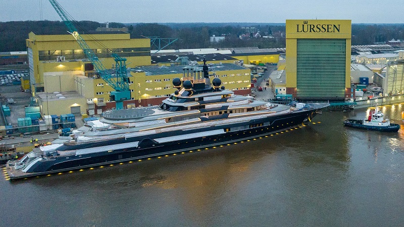 Watch: 145m Lürssen superyacht Project Luminance launched