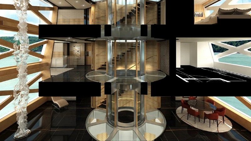 Boat of the Week: This Bonkers 288-Foot Superyacht Has a 3-Story Glass Elevator That Would Make Willy Wonka Jealous