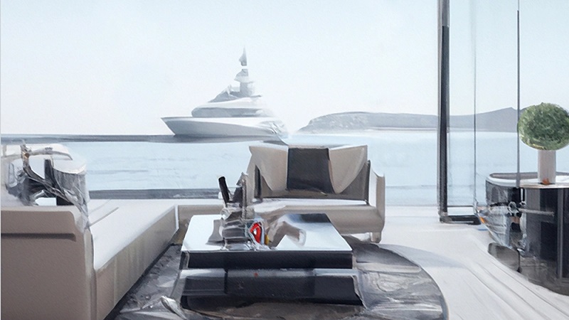 This Bonkers 427-Foot Trimaran Concept Has a Silhouette Inspired by a Bird Floating on Water