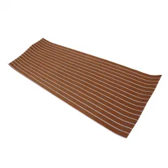 Melors Light Brown + White Color Anti-slip UV- resistant EVA Foam Faux Teak Sheet Recreational Vehicle RV Car Boat Flooring