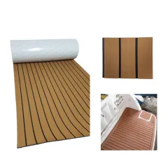 Melors 90in x 35in Marine Flooring Faux Teak Sheet Factory EVA Foam Marine Boat Flooring