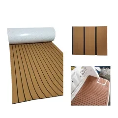 Melors 90in x 35in Marine Flooring Faux Teak Sheet Factory EVA Foam Marine Boat Flooring