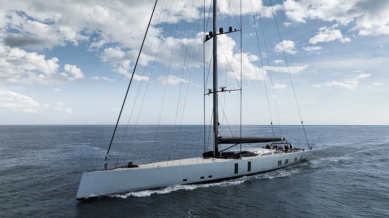 60m Royal Huisman sailing yacht Sarissa begins sea trials