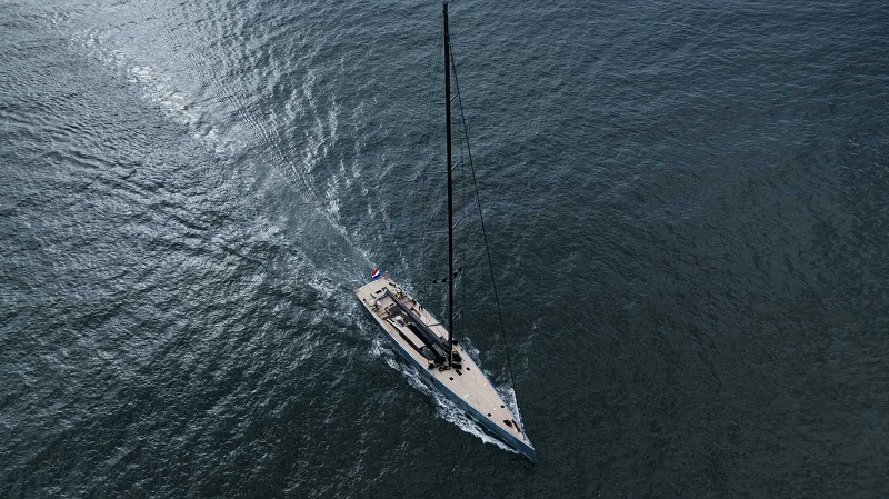 60m Royal Huisman sailing yacht Sarissa begins sea trials