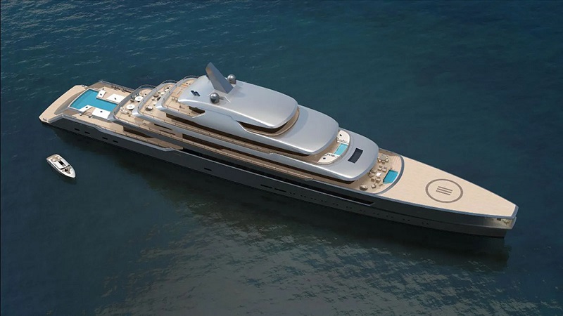 This New 364-Foot Megayacht Concept Lets You Watch the Chef Cook While You Eat