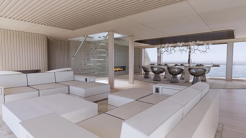 This 105-Foot Custom Catamaran Has a Striking Pool Sitting Between Its Two Hulls