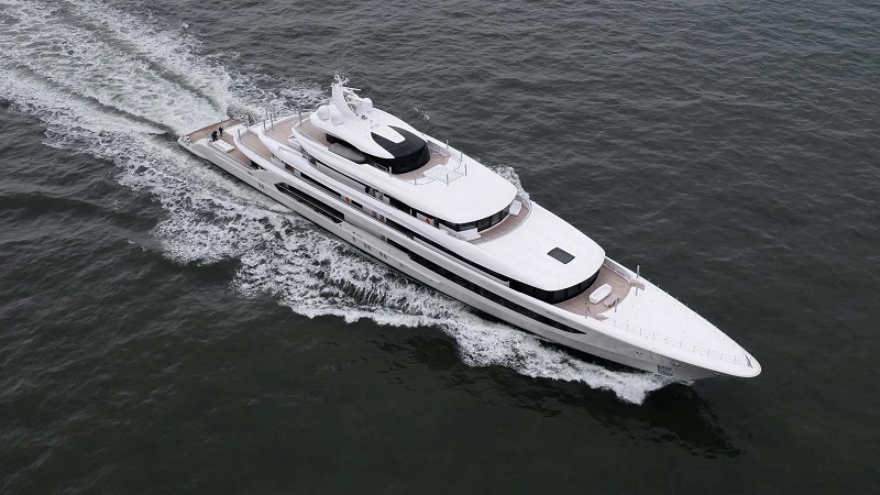 105m Oceanco superyacht H3 begins sea trials