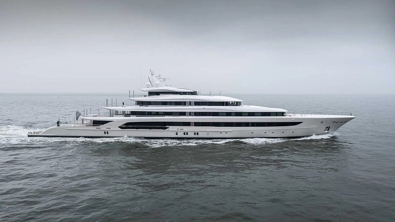 105m Oceanco superyacht H3 begins sea trials