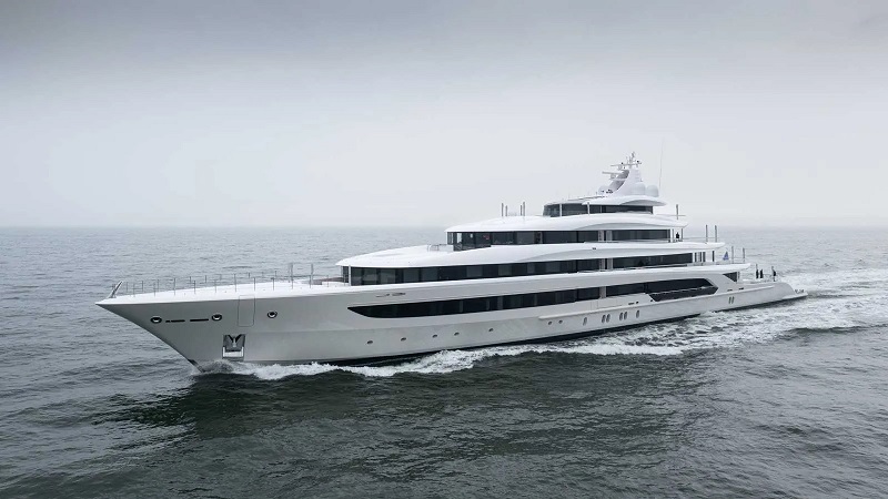105m Oceanco superyacht H3 begins sea trials