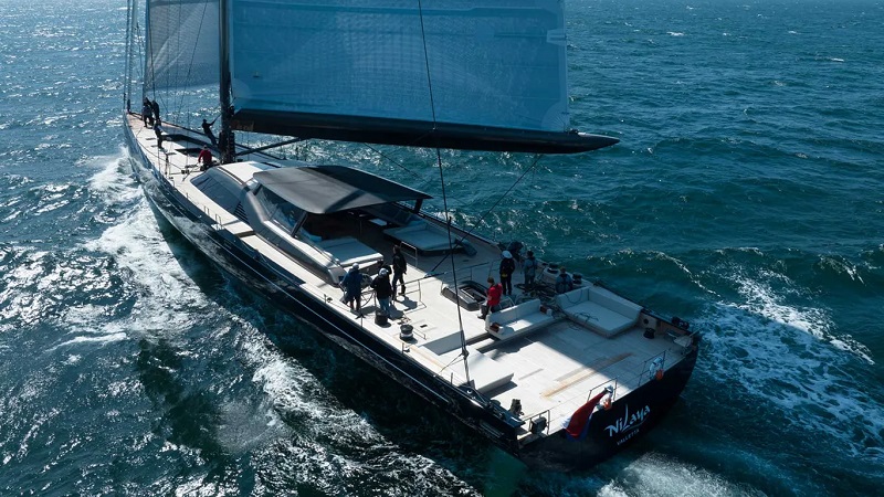 47m Royal Huisman sailing yacht Nilaya delivered