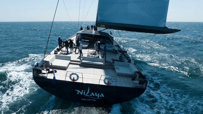 47m Royal Huisman sailing yacht Nilaya delivered