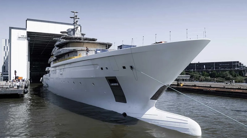 111m Project Y722 Oceanco prepares to begin outfitting