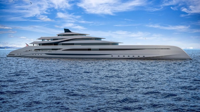 This Giant 450-Foot Gigayacht Concept Comes With Two Helipads for Both Your Choppers