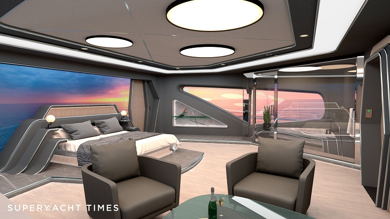 Introducing Amplitude: The 95m superyacht concept with two inflatable wing sails