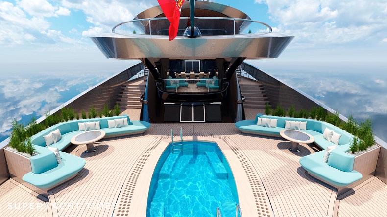 Introducing Amplitude: The 95m superyacht concept with two inflatable wing sails