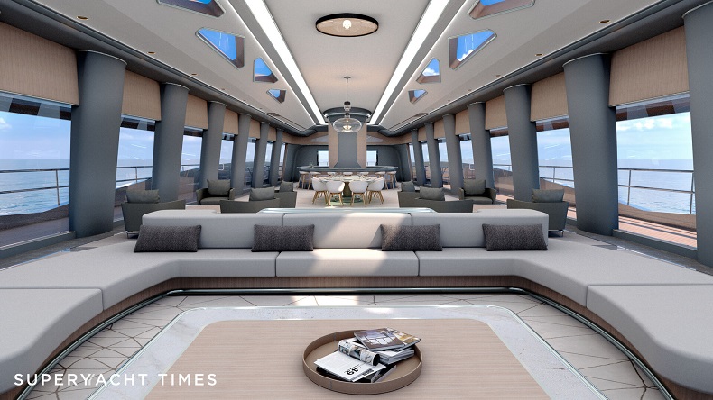 Introducing Amplitude: The 95m superyacht concept with two inflatable wing sails