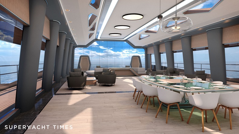 Introducing Amplitude: The 95m superyacht concept with two inflatable wing sails