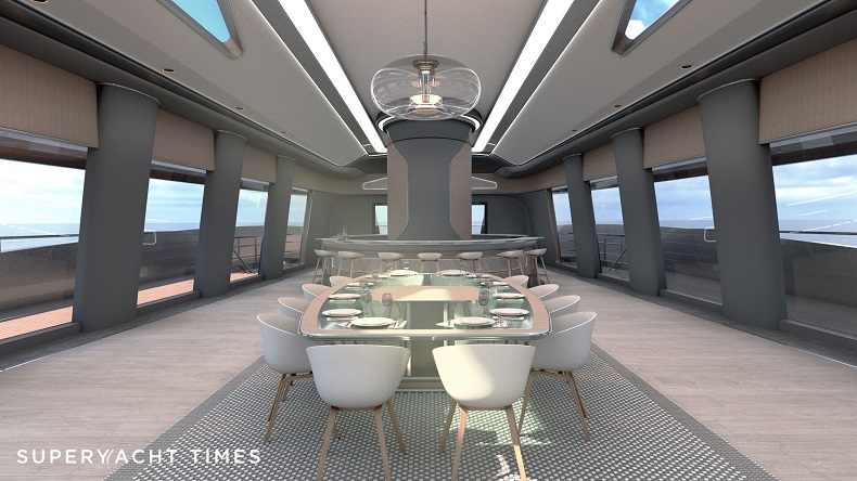 Introducing Amplitude: The 95m superyacht concept with two inflatable wing sails