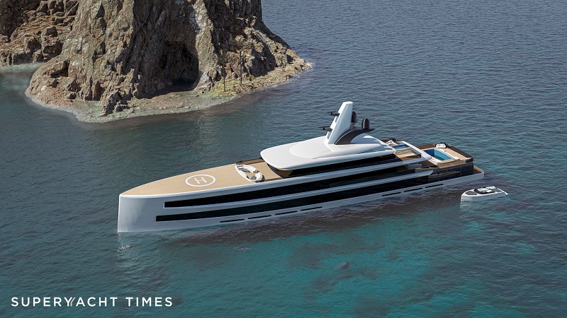 Daroca Design and Lateral Naval Architects unveil new 83m yacht concept Mirage
