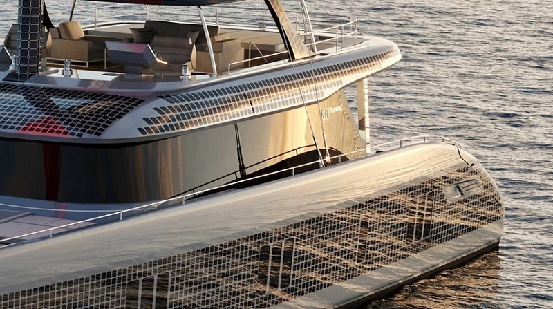 This New 90-Foot Emissions-Free Catamaran Makes Its Own Hydrogen Fuel