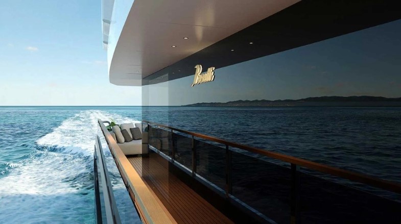 This Stylish New 131-Foot Superyacht Has an All-Glass Infinity Pool on Its Beach Club