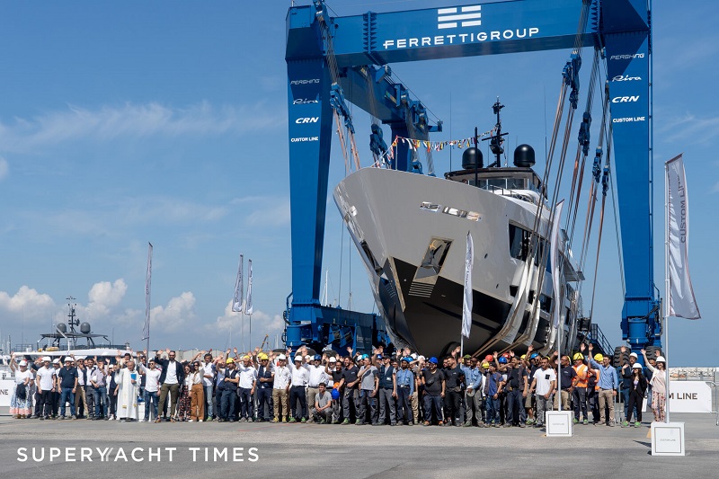 Second 43m Custom Line 140 superyacht launched