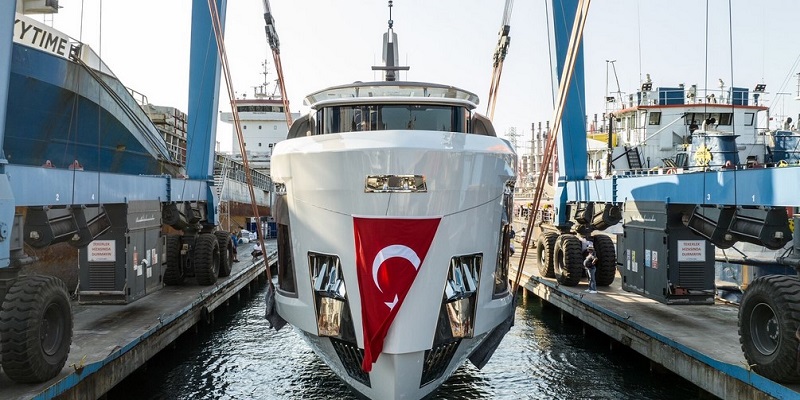 First 28m Mazu 92 DS yacht launched in Turkey