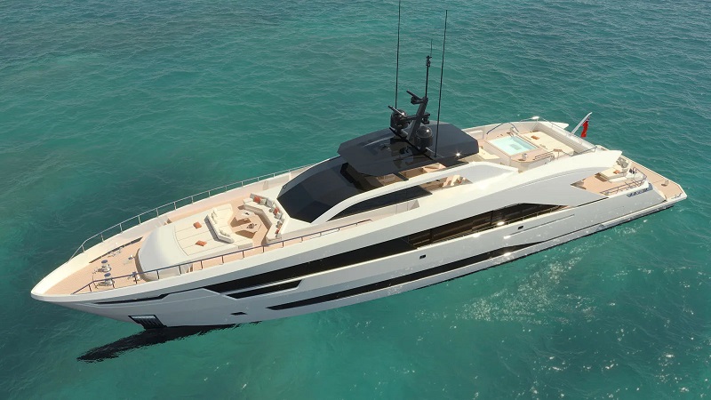 43m Alia Yachts raised pilothouse model sold and in build