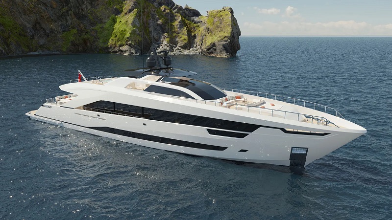 43m Alia Yachts raised pilothouse model sold and in build