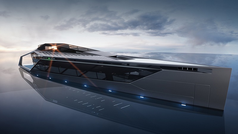 This Fiery New 230-Foot Superyacht Concept Was Designed to Look Like a Giant Flame