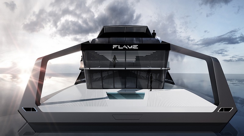 This Fiery New 230-Foot Superyacht Concept Was Designed to Look Like a Giant Flame