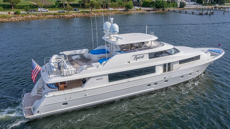 34m Westport motor yacht Spirit joins market