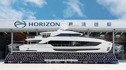 Latest Horizon FD110 Tri-deck delivered and named Crowned Eagle