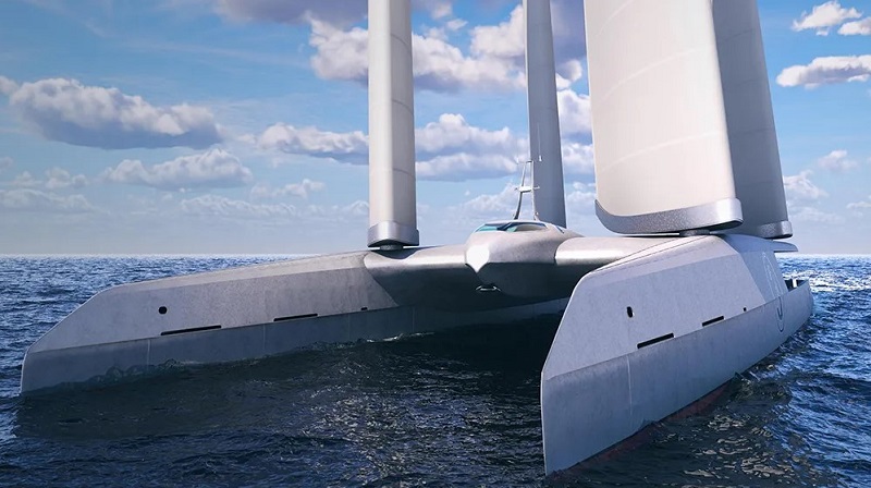 This New 190-Foot Sailing Catamaran Concept Can Make and Stores Hydrogen Fuel