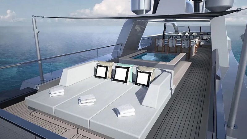 The Interior of This 260-Foot Superyacht Can Take You Into Midnight or White Sand