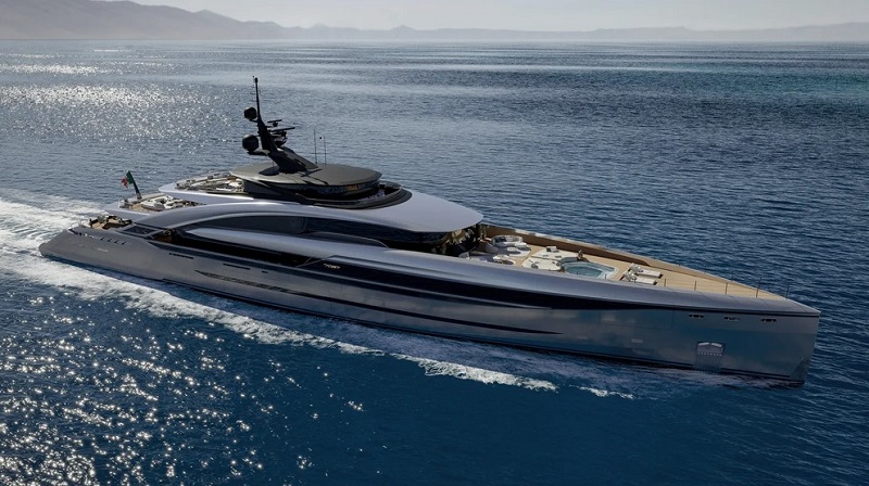 ISA Yachts' 80m Gran Turismo Project Future now under construction