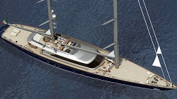 Work well underway on Perini Navi's fourth 60m sailing yacht