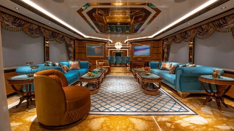 This Glammed-Up 174-Foot Superyacht Would Make Liberace Proud