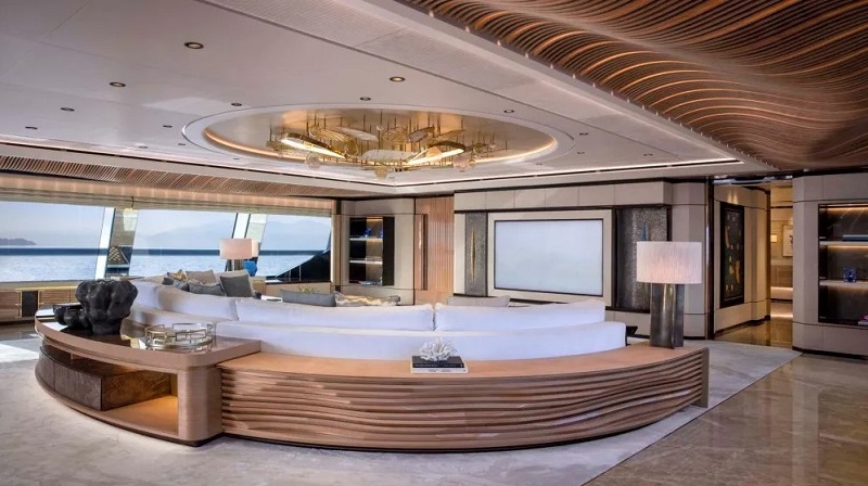 This 255-Foot Superyacht Has a Glass-Bottom Swimming Pool That Doubles as a Skylight