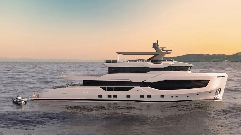 This New 128-Foot Explorer Yacht Has a Hydraulic Swim Platform for Easy Ocean Dips