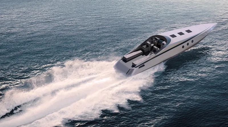 This 44-Foot Carbon-Fiber Speedboat Can Rocket to 110 MPH