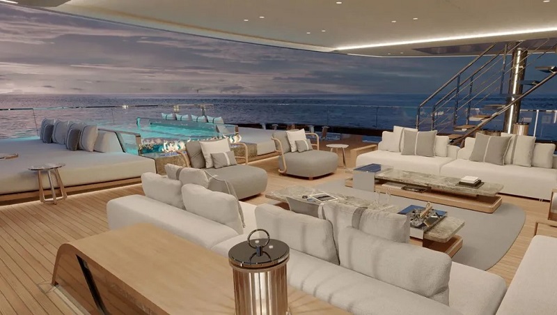 This Sleek 262-Foot Superyacht Has a Jacuzzi With Panoramic Views of the Ocean