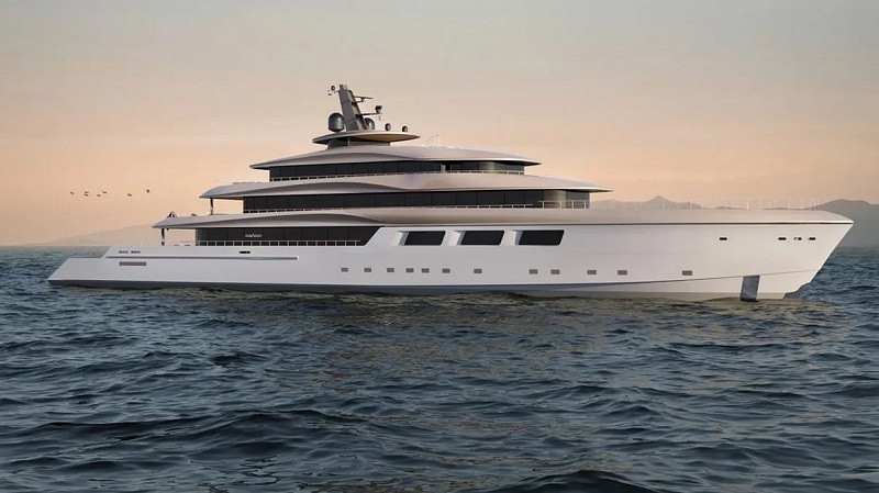 This Sleek New 262-Foot Superyacht Was Inspired by the Sand Dunes of Brazil