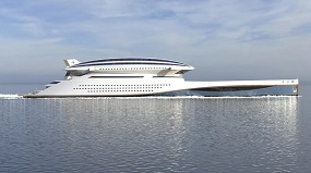 This Massive Megayacht Concept Has a Built-In 347-Foot Blimp That Lets You Steer From the Skies