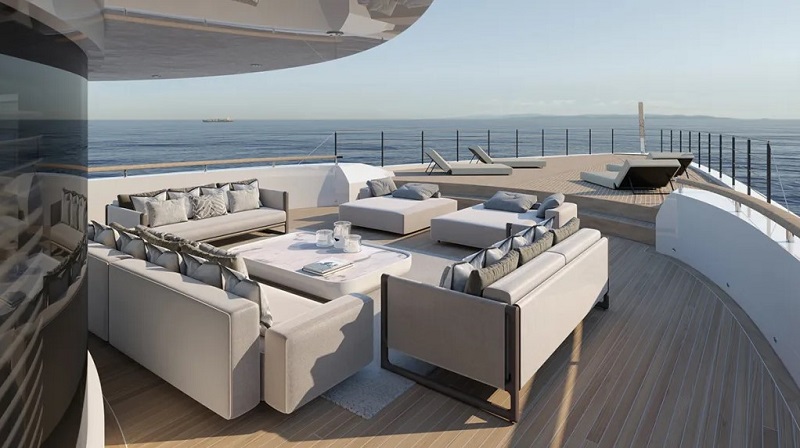 This New 220-Foot Custom Superyacht Is Topped With an Epic Jacuzzi